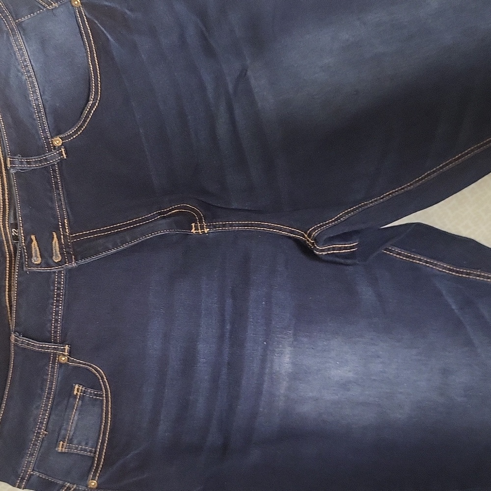 Women's Straight Leg Jeans - Dark Blue